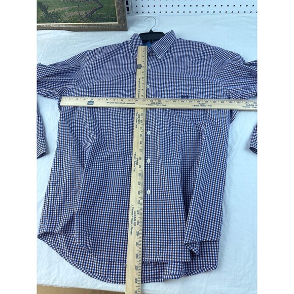 Chaps Easy Care Gingham Check Button Down Shirt Men’s Size XL Preppy Office - Picture 10 of 10